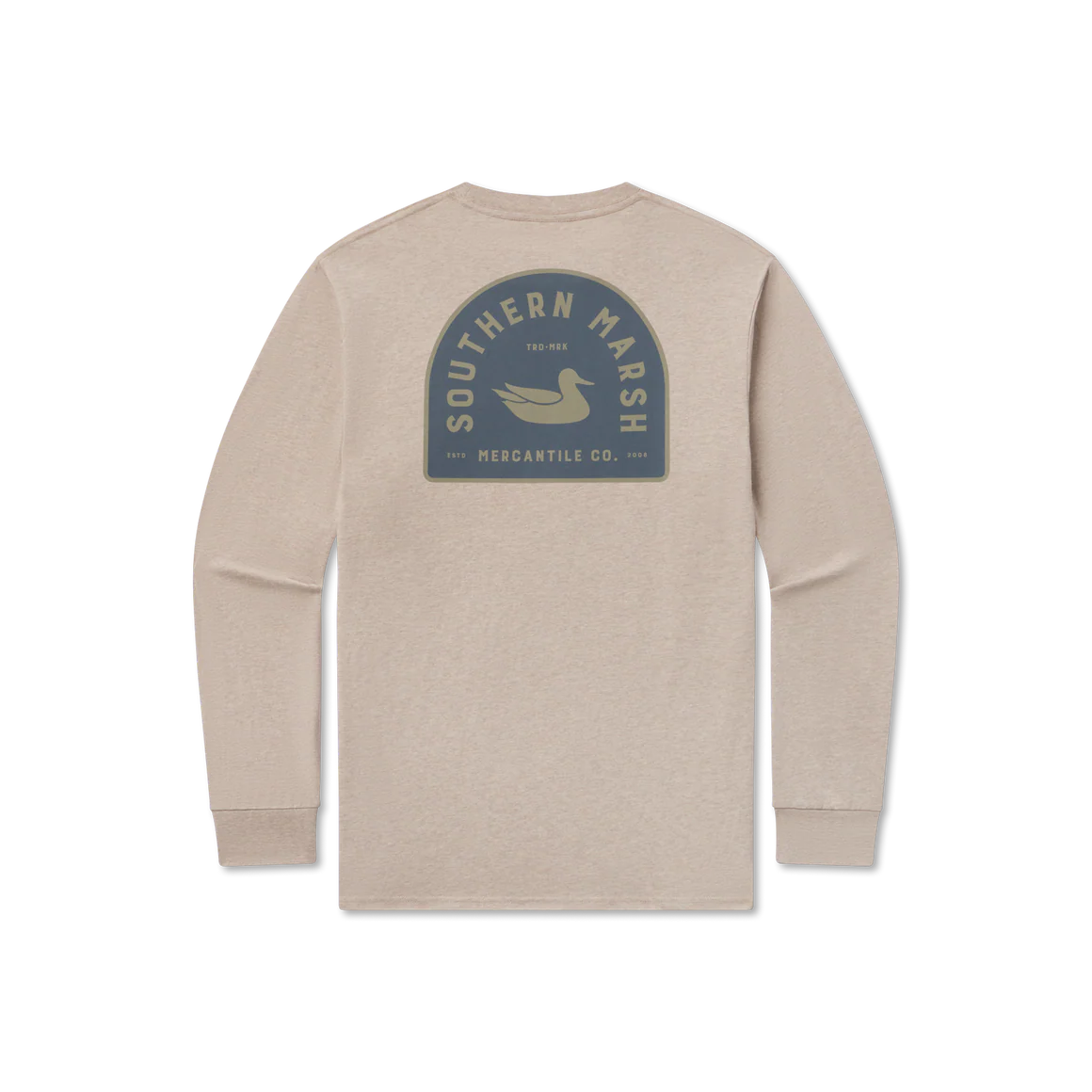 Mercantile Dome Long Sleeve Tee in Washed Burnt Taupe by Southern Marsh