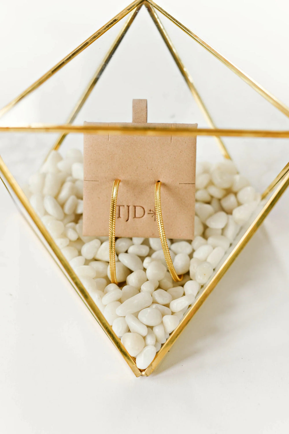 Large Lynda Dotted Hoops in Gold by Tatum James