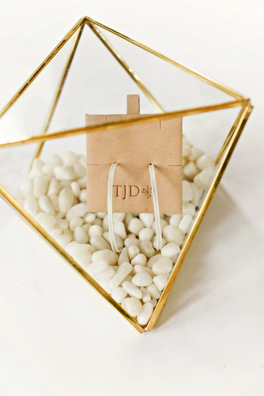 Large Lynda Dotted Hoops in Silver by Tatum James