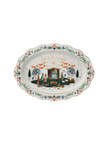 Gold trimmed nativity serving platter 