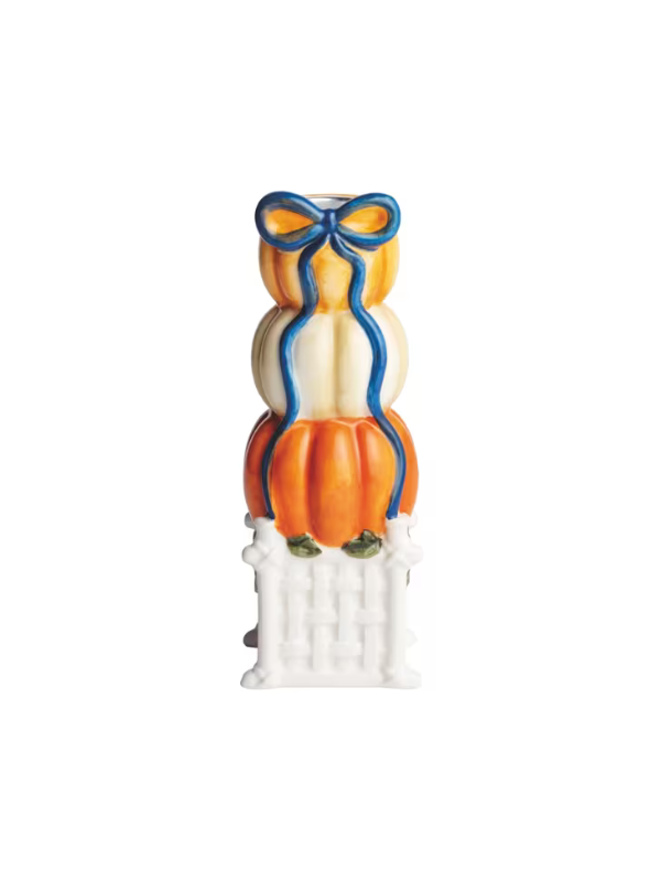 Large Pumpkin Topiary Taper Holder