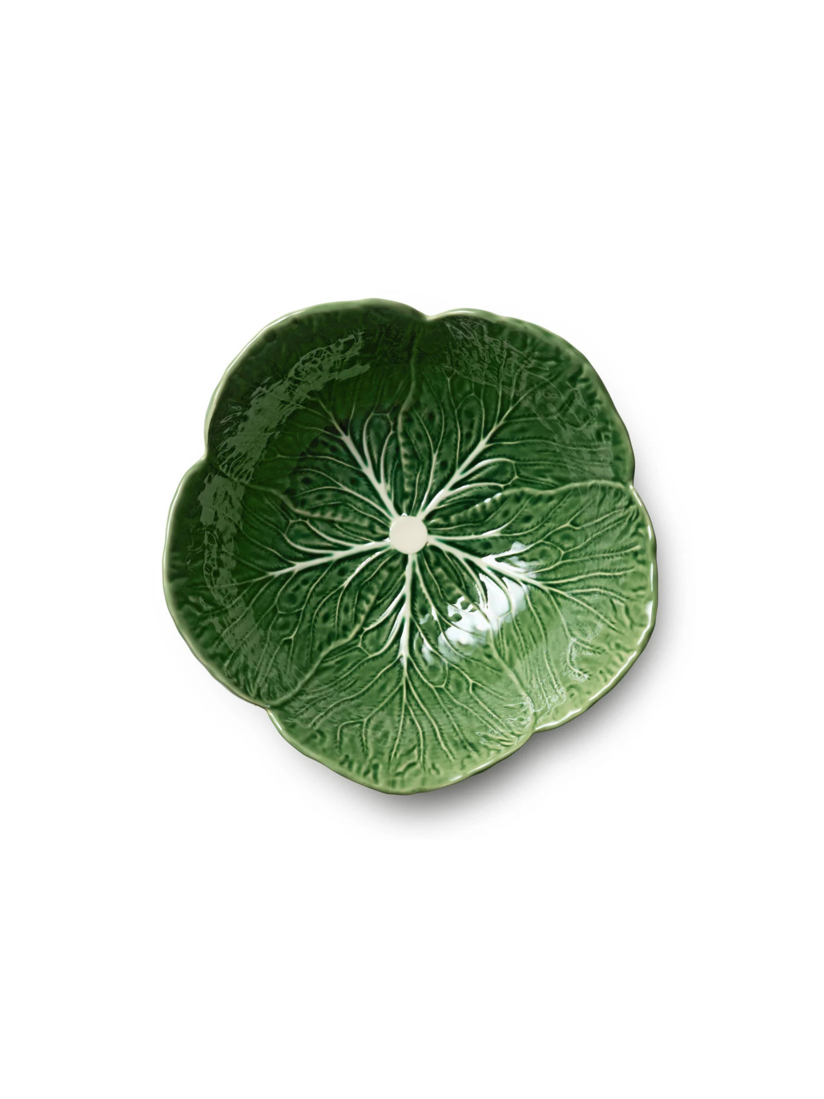 green cabbage deep serving bowl