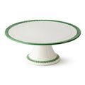 cake stand textured green and white