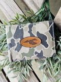 camo leather wallet with duck