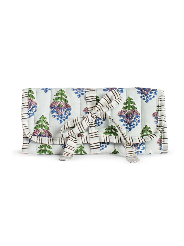Floral quilted jewelry case 