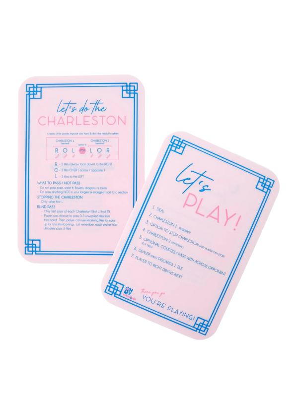 Light pink and blue mahjong shufflers