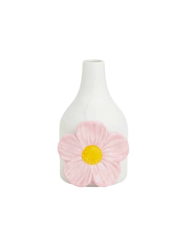 Light pink flower ceramic mini bud vase by mudpie