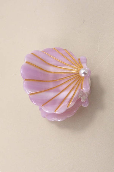 plastic Lilac Seashell Hair Claw Clip