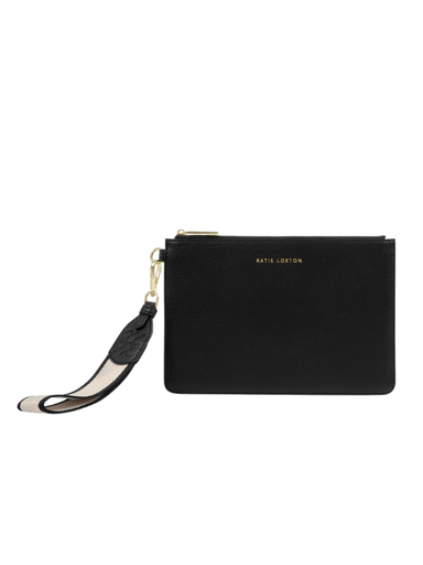 Large Lottie Wristlet in Black By Katie Loxton