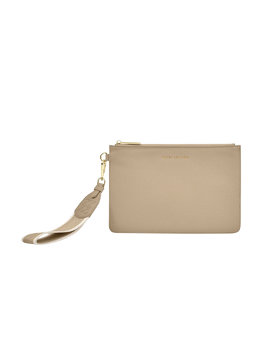 large Lottie Wristlet in Light Taupe By Katie Loxton