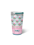 lotus flower teal and pink party cup 
