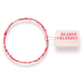 Love Bug Sprinkle Bracelet By Beaded Blonde red and pink 