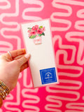 Luxe Pink Flowers Skinny Notepad