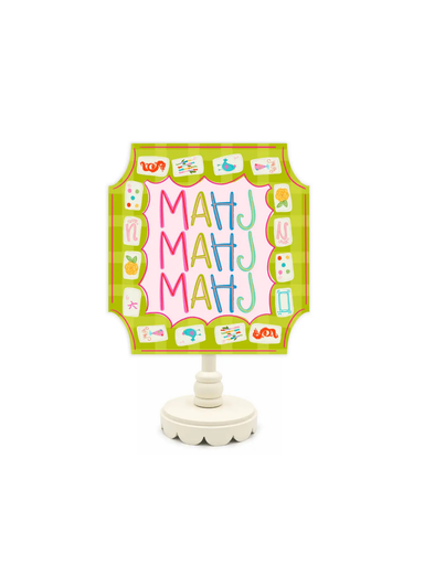 square Mahj Olive Topper