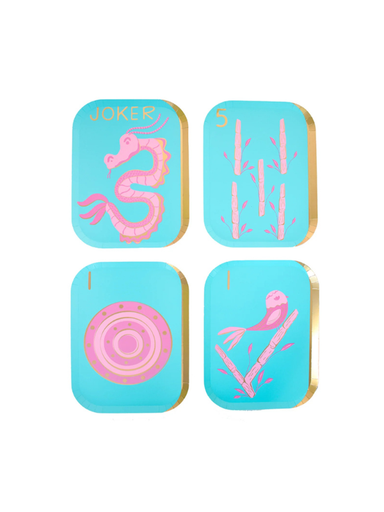 Mahjong Tile Dinner Plates 4 styles