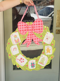 Mahjong christmas Wreath Door Hanger