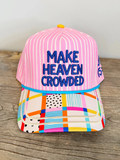 Make Heaven Crowded Pink Stripe Hat multi-colored