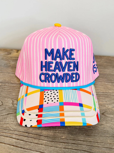 Make Heaven Crowded Pink Stripe Hat multi-colored