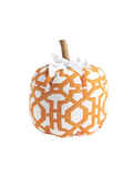 Medium Orange and white Patterned Pumpkin By Mudpie