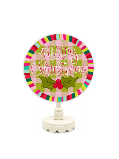 round colorful Merry Christmas Topper
