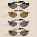 Metal Oval Frame Sunglasses 4 styles