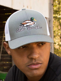 graphite trucker hat with duck on it