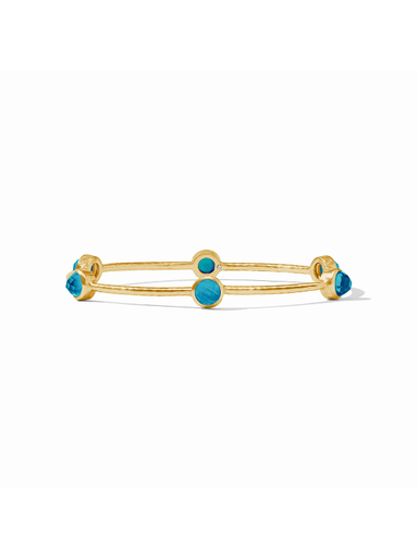 Milano Luxe Bangle in Gold Iridescent London Blue