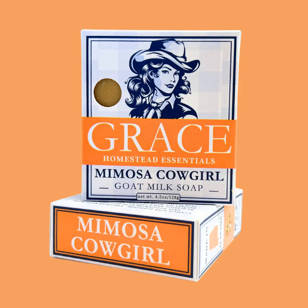 Mimosa Cowgirl goat milk soap by Grace Homestead Essentials 