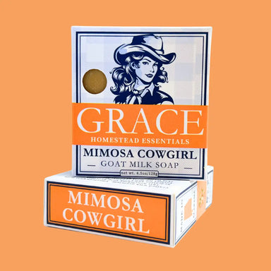 Mimosa Cowgirl goat milk soap by Grace Homestead Essentials 