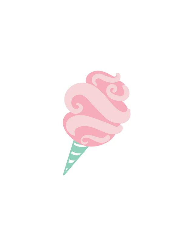 Pastel pink cotton candy velcro attachment 