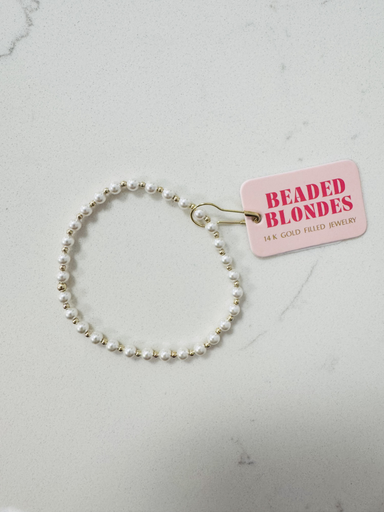 pearl and gold bracelet 