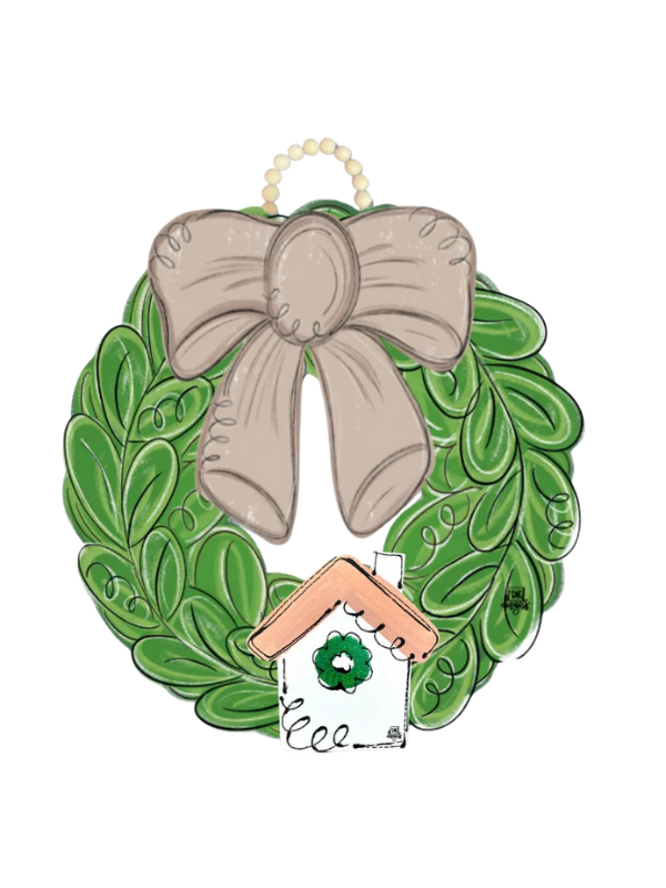 Decorative wreath door hanger by DK Designs