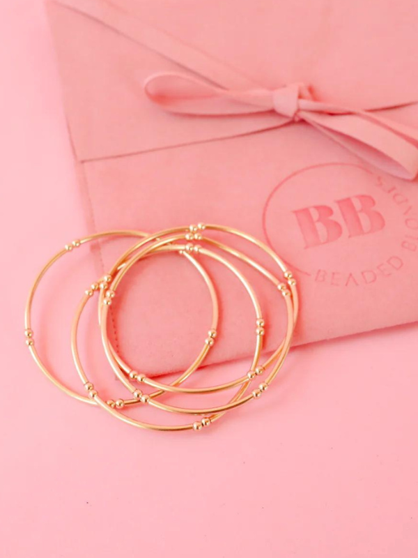 A gold-filled bracelet with bar accents