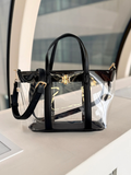 Molly Clear Mini Tote in Black stadium bag