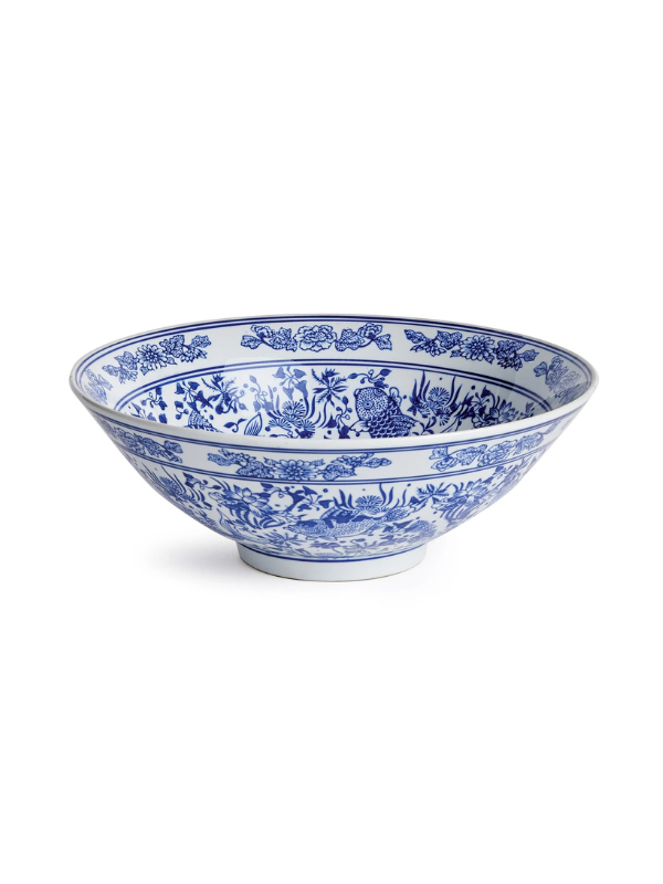blue and white decorative bowl