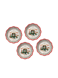 set of four Nativity Porcelain Dinner Plate Set