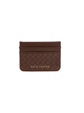 Texture Card Holder in Chocolate By Katie Loxton