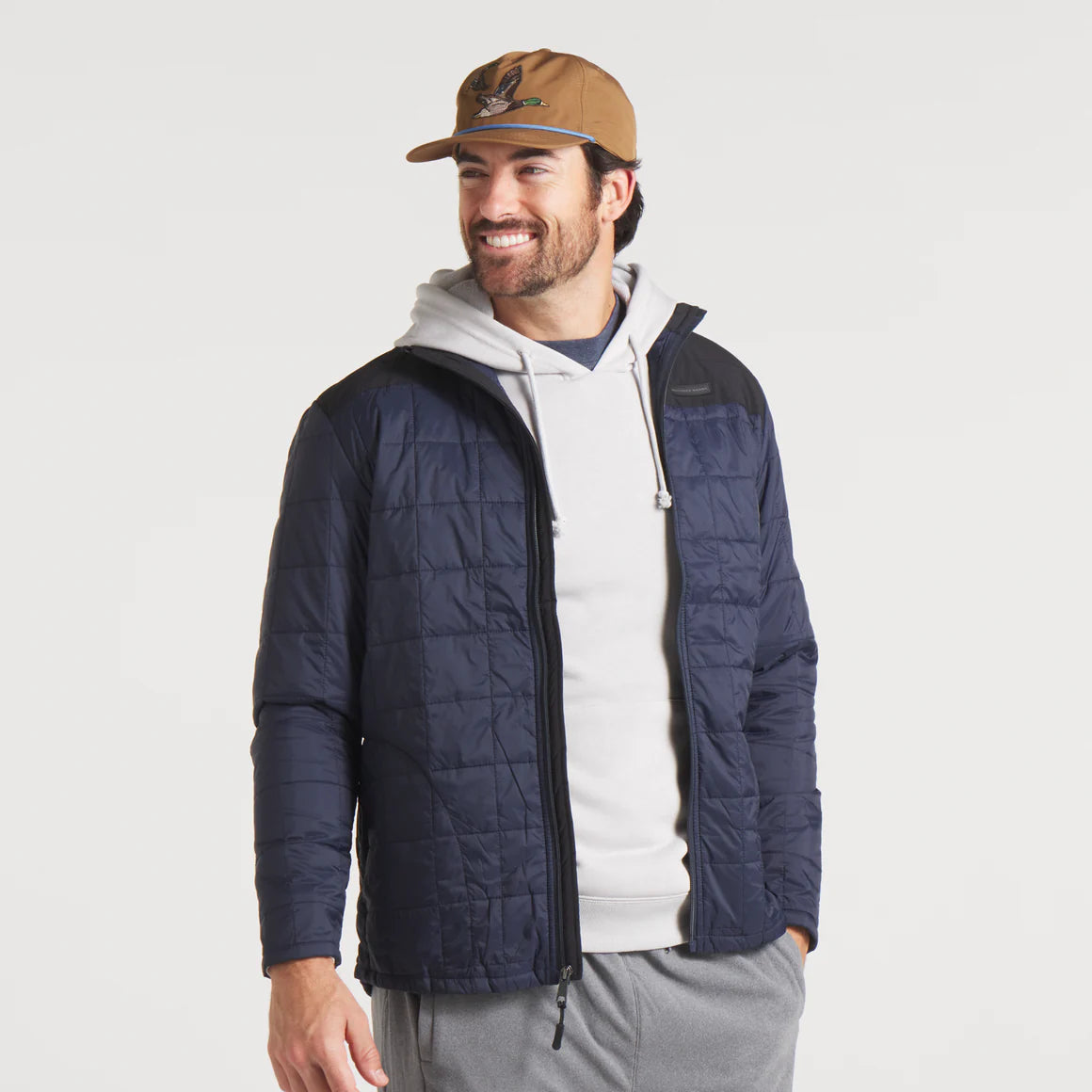 Falcon Hill Quilted Jacket in Navy by Southern Marsh