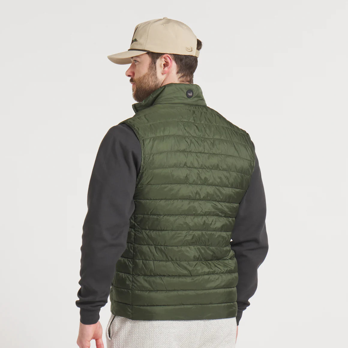 Mallard Quilted Performance Vest in Dark Olive by Southern Marsh