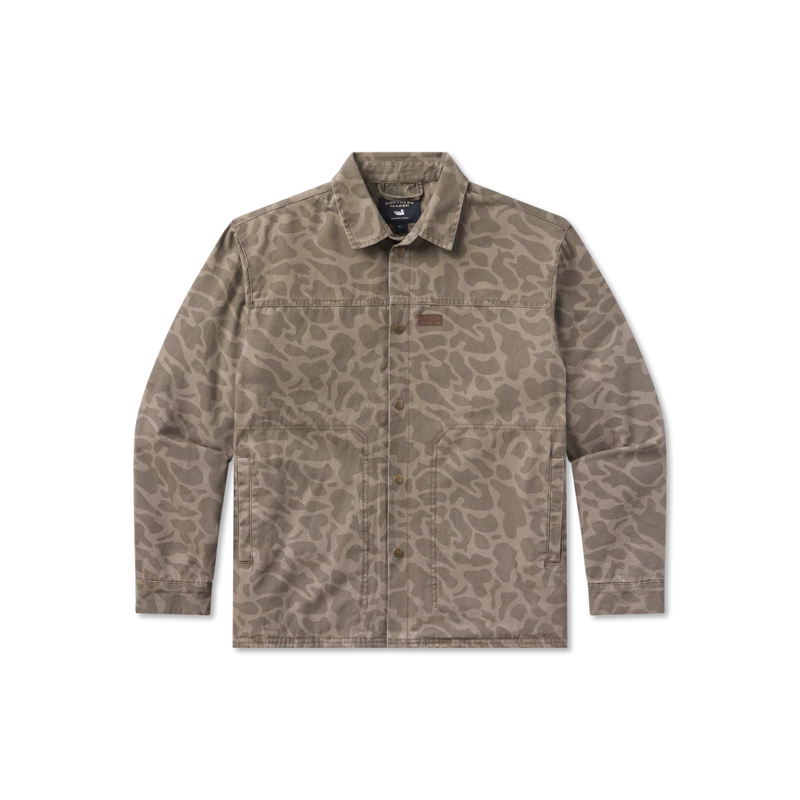 Bishop Rugged Canvas Camo Jacket in Dark Brown