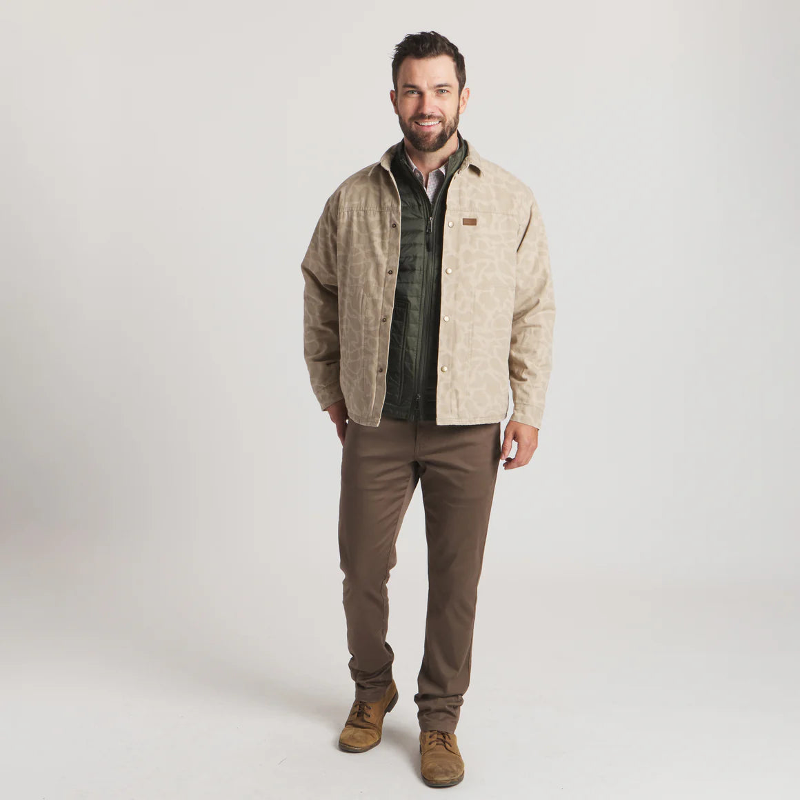 Bishop Rugged Canvas Jacket- Tan Camo By Southern Marsh