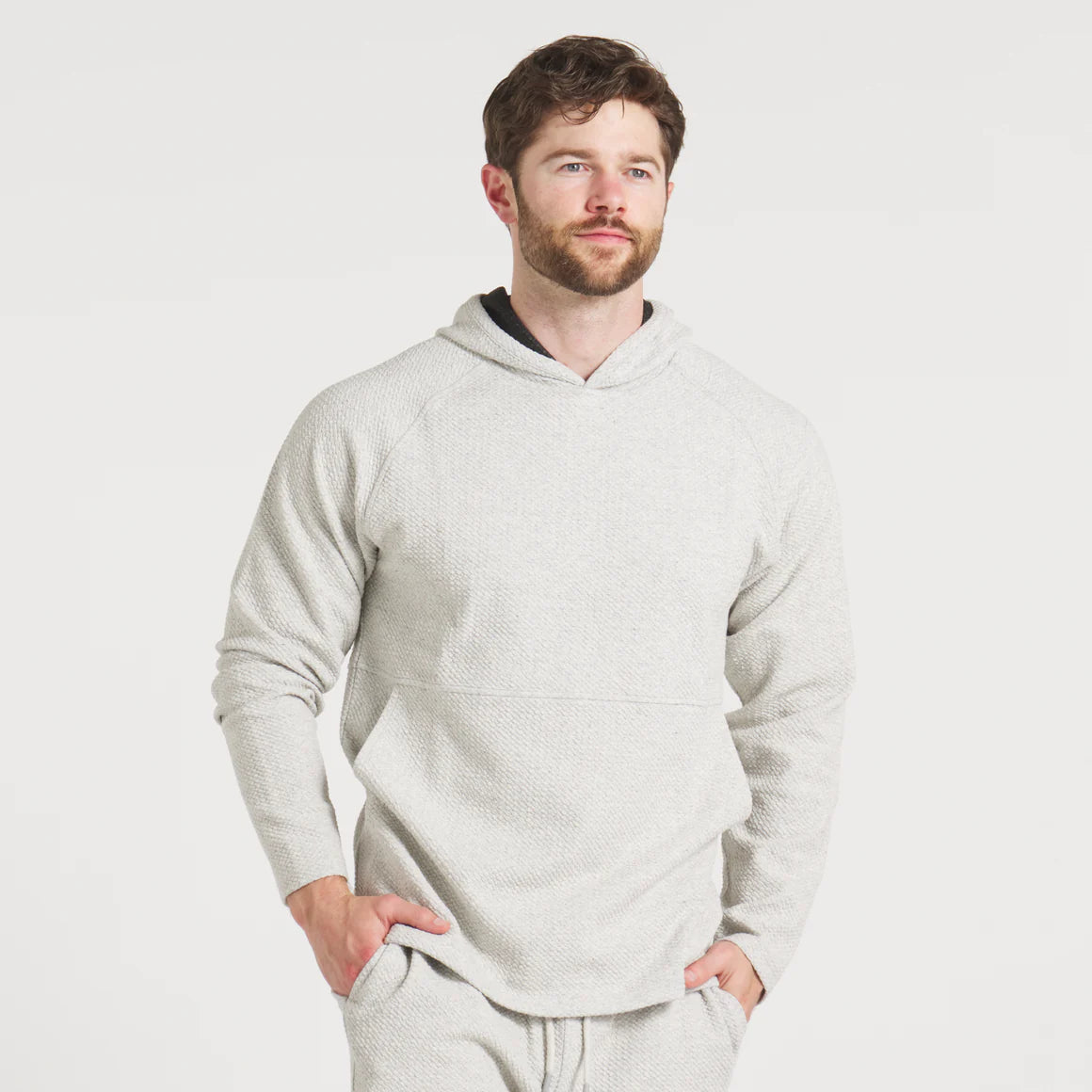 Rainey Performance Hoodie in Light Gray by Southern Marsh