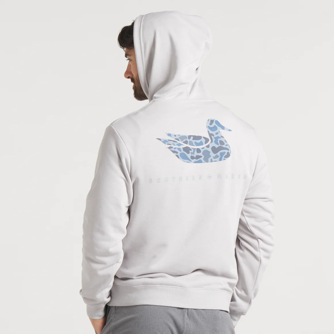 Duck Originals Surfside Hoodie in Light Gray by Southern Marsh