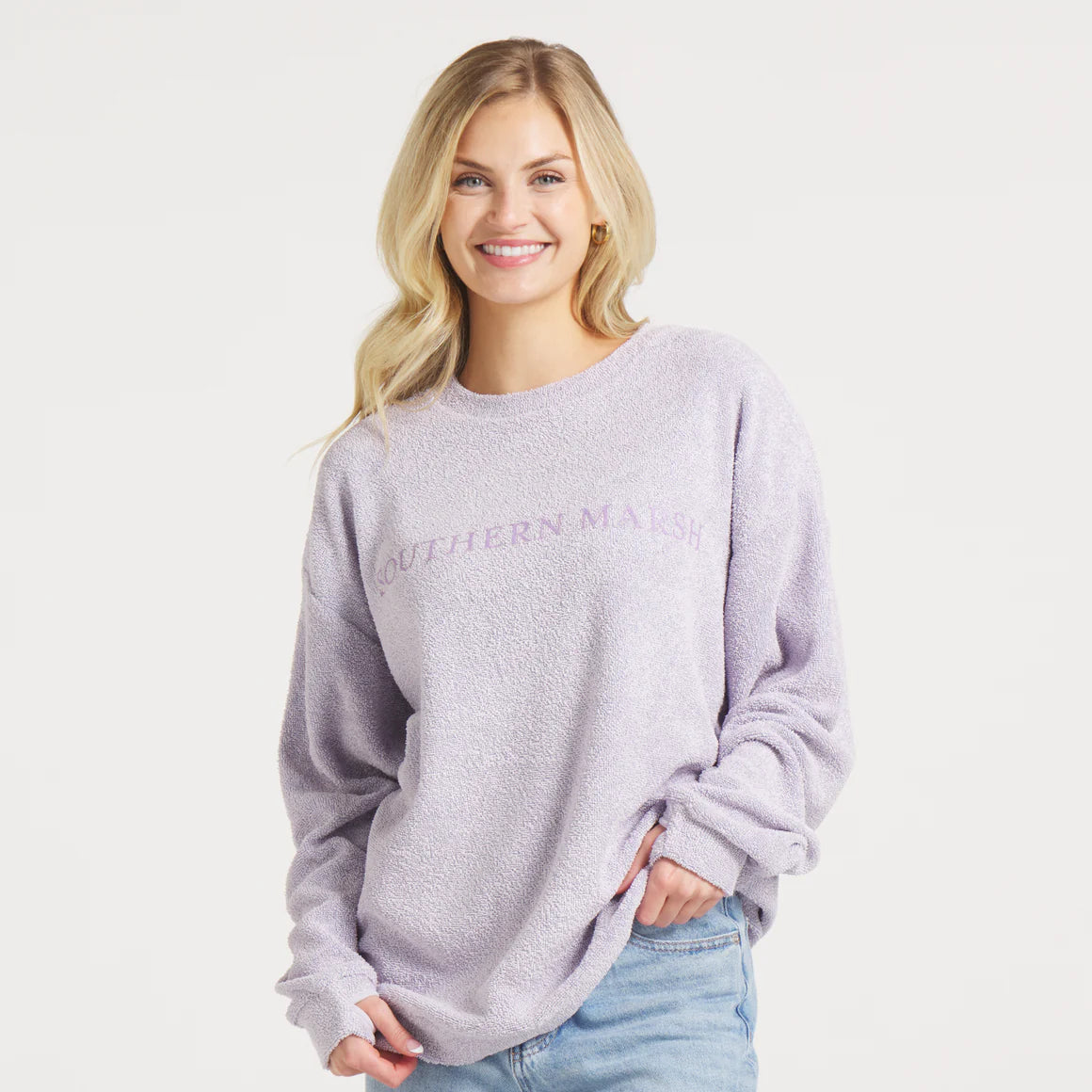 The Sunday Morning Sweater in Lavender by Southern Marsh