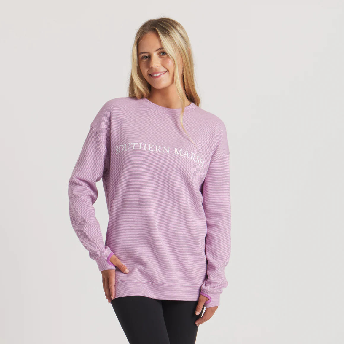 Sunday Morning Sweater- Upper Ridge in Iris By Southern Marsh