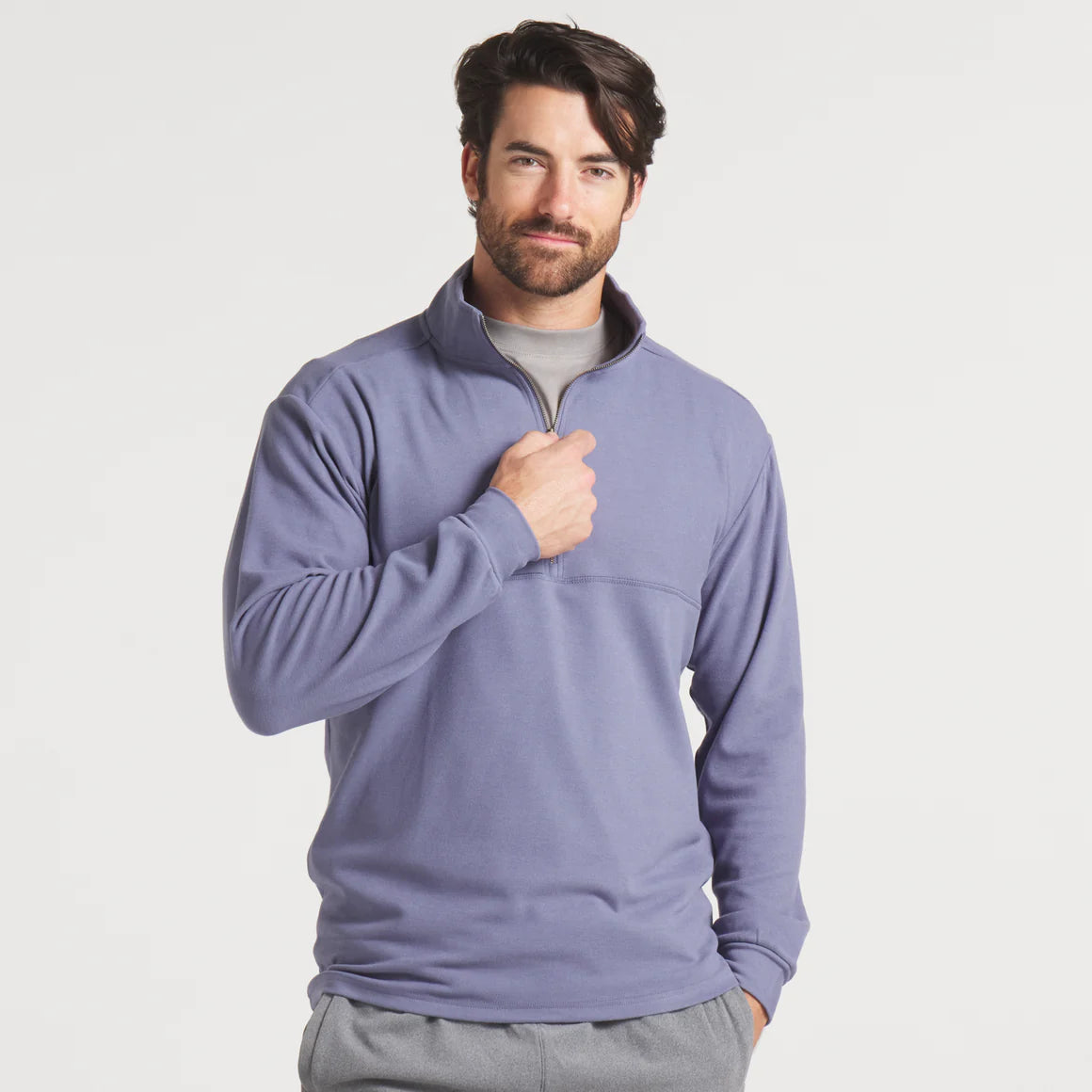 Woods Cross Brushed Pullover in Slate by Southern Marsh