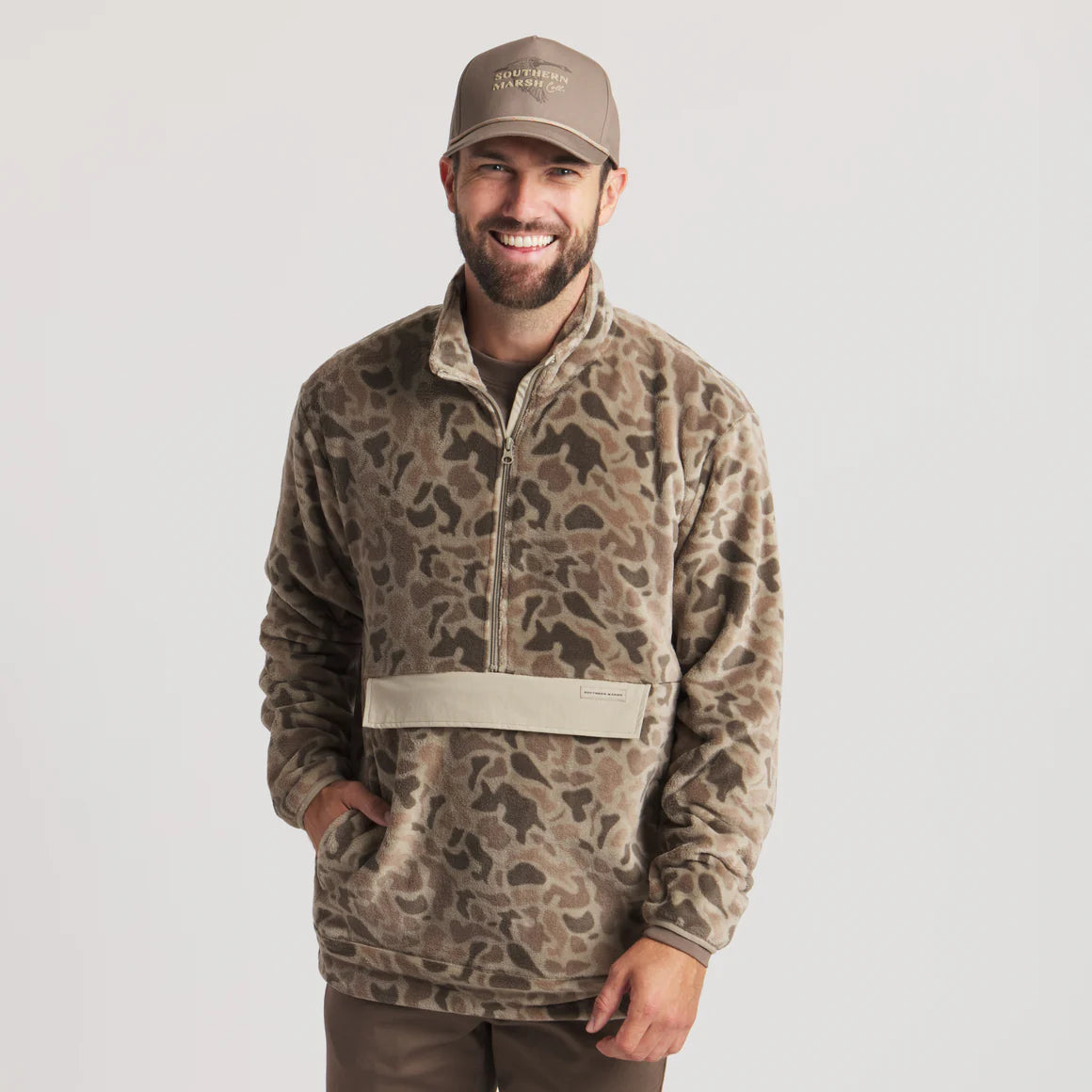 Wadsworth Fleece in Retro Camo- Khaki By Southern Marsh