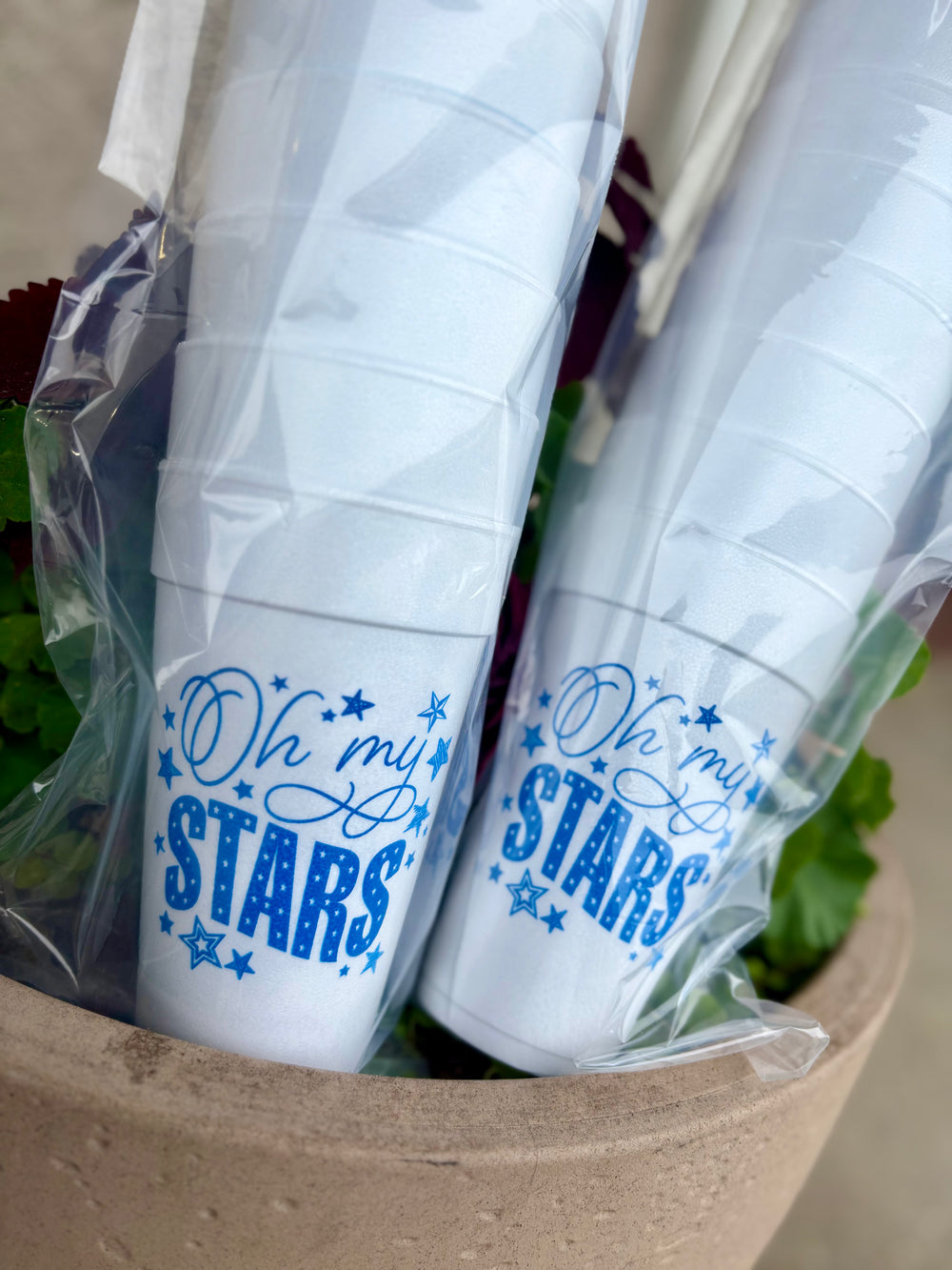 Oh My Stars - Set of 10 Styrofoam Cups