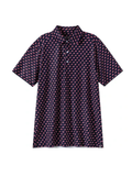 navy base with American flags on it polo