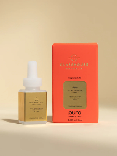 A pura scent with notes of passionfruit, lime, raspberry, orange, rose, and melon